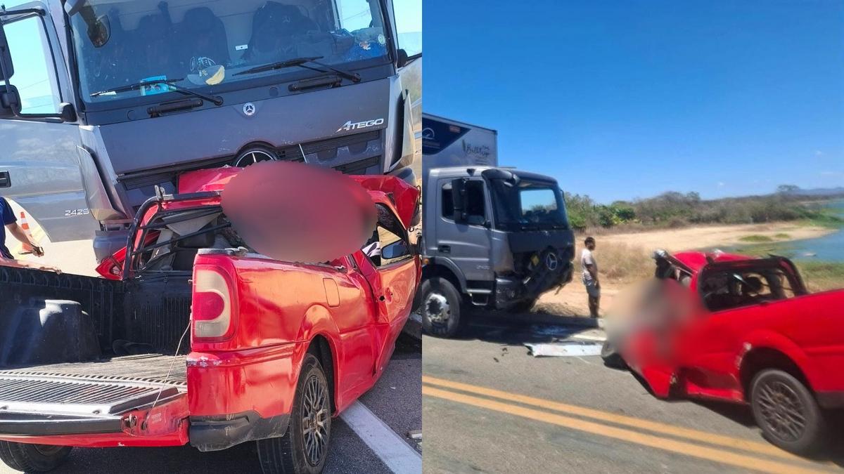 Tragédia nas estradas: colisão entre carro e caminhão deixa dois mortos em Ipueiras 1 acidente deixa dois mortos no interior do ce