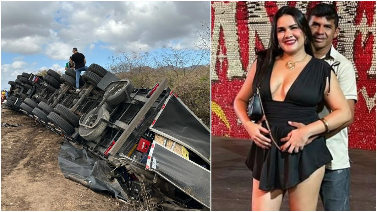 Tragédia na BR-222: companheiro de cantora de forró morre em colisão frontal em Sobral 1 carreta 2